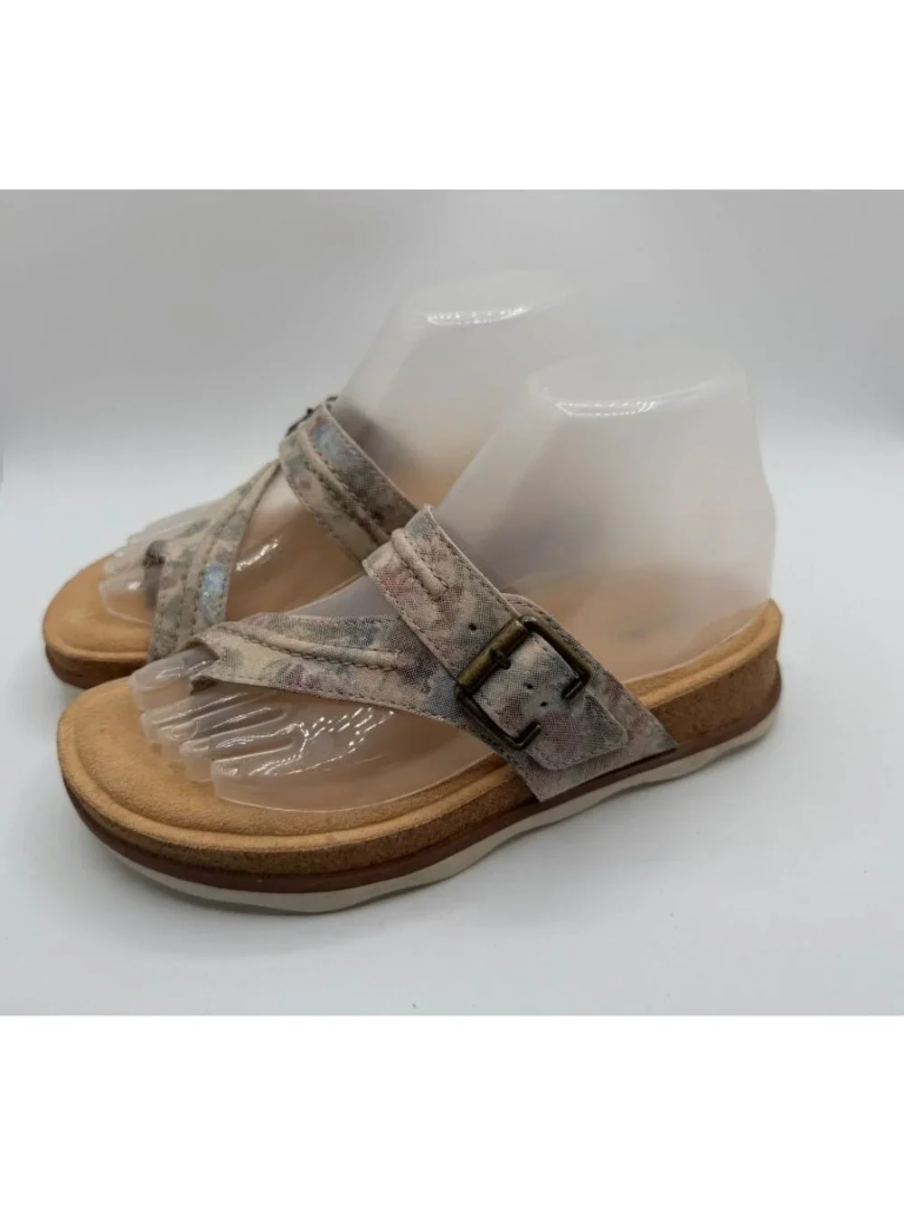 Clarks Brynn Madi Sandals Women Size 7M Sand Interest Leather Open Toe Shoes